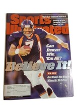 Vintage 1990s Sports Illustrated S.I. Magazine Denver Broncos John Elway 90s VTG - £7.31 GBP