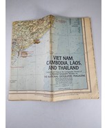 February 1967 MAP Vietnam, Cambodia, Laos, &amp; Thailand National Geographi... - $14.84