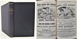 1850 Antique Boston Ma City Directory History Genealogy Ads Occupation Rebound - £177.60 GBP