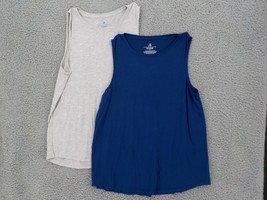 2 PK JANE AND BLEECKER LOUNGE TANK TOP WOMENS SZ M NAVY GREY SHIRT HI LO... - £6.01 GBP