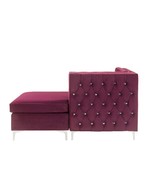 Jaszira Modular - Chaise, Burgundy Velvet - $910.80 CAD