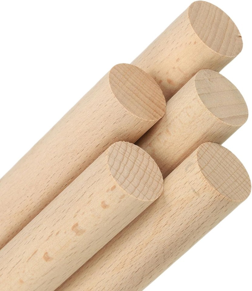 Wooden Dowel Rods Set - Birch Natural Long Thin Dowels - $28.99+