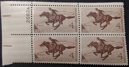 Pony Express Set of Four Unused US Postage Stamps - £1.57 GBP