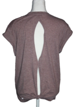 Lululemon Shirt Size Small S 4/6 Open Back Cap Cuffed Sleeve Heathered M... - $22.50