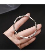 S9999 Silver Filled Vermeil Twist Wave Cuff Bangle | Elegant Design | SL339 - $162.15