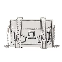 PU Leather Square Chain  Bags for Women  Crossbody Purses Creative Box Messenger - £60.75 GBP