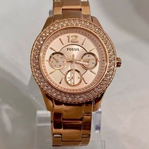 New Fossil ES3590 Stella Rose Gold Chronograph Stainless Steel Women Watch - £114.48 GBP