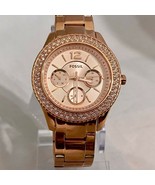 New Fossil ES3590 Stella Rose Gold Chronograph Stainless Steel Women Watch - £112.92 GBP