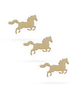 3 Running Horses Unfinished Wooden Shapes Craft Cutouts DIY Unpainted 3D... - £26.28 GBP