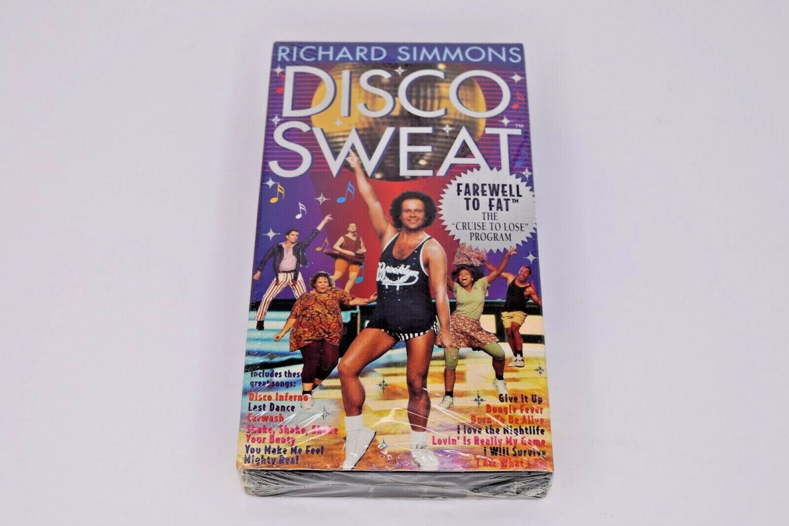 Primary image for Richard Simmons - Disco Sweat Farewell to Fat (VHS, 1994) New Sealed