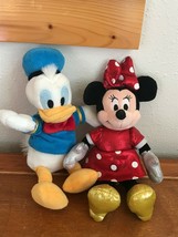 Gently Used Ty Sparkle Disney Plush Minnie Mouse &amp; Donald Duck Stuffed Animals – - £7.62 GBP