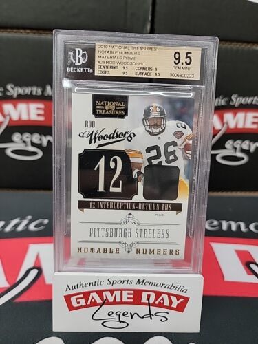 Primary image for ROD WOODSON 2010 National Treasures GAME USED PATCH BGS 9.5 #/50
