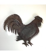 Rustic Primitive Farmhouse Metal Rooster Wall Hanger Chicken 15”W Handmade - €12,98 EUR