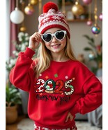 1- 2025 New Year Tween Girl Casual Crew Neck Thick Long Sleeve Sweatshir... - $50.75 CAD