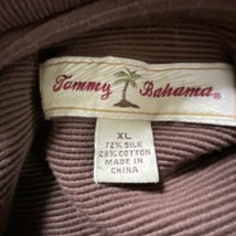 Tommy Bahama Pullover Sweater MENS XL  1/4 Zip Silk / Cotton Blend - $18.04