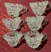 BEAUTIFUL 6 PC SET OF HAND BLOWN MINATURE GLASS PUNCH CUPS 20-1826 - £12.70 GBP