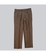 JoS A Bank Men Trousers Size 36x31 wool brown pleaded - £38.09 GBP