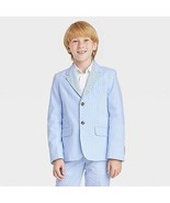 Boys&#39; Seersucker Striped Suit Jacket - Blue 7 - £17.30 GBP