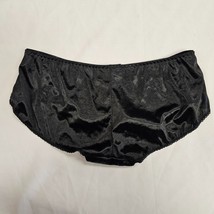 Vintage Delicates Second Skin Satin Black Booty Shorts Boy Cut Lace Pant... - $49.49
