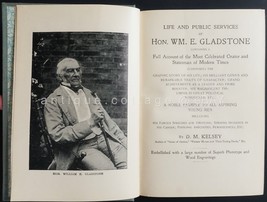 1898 Antique Life Public Services William E. Gladstone Fine Binding - £68.23 GBP
