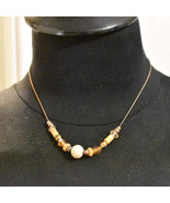Beautiful Brown Beaded Necklace - £7.57 GBP