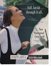 Maybelline Great Lash Mascara Vintage Print Ad March 1993 Glamour Magazine - £3.17 GBP