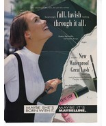 Maybelline Great Lash Mascara Vintage Print Ad March 1993 Glamour Magazine - $3.99