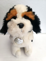 Tb Trading Platinum Plus Puppy Dog Plush Stuffed Animal Black Brown White - $22.75