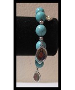 Turquoise Blue Rosary Bracelet B020 - $17.58 CAD