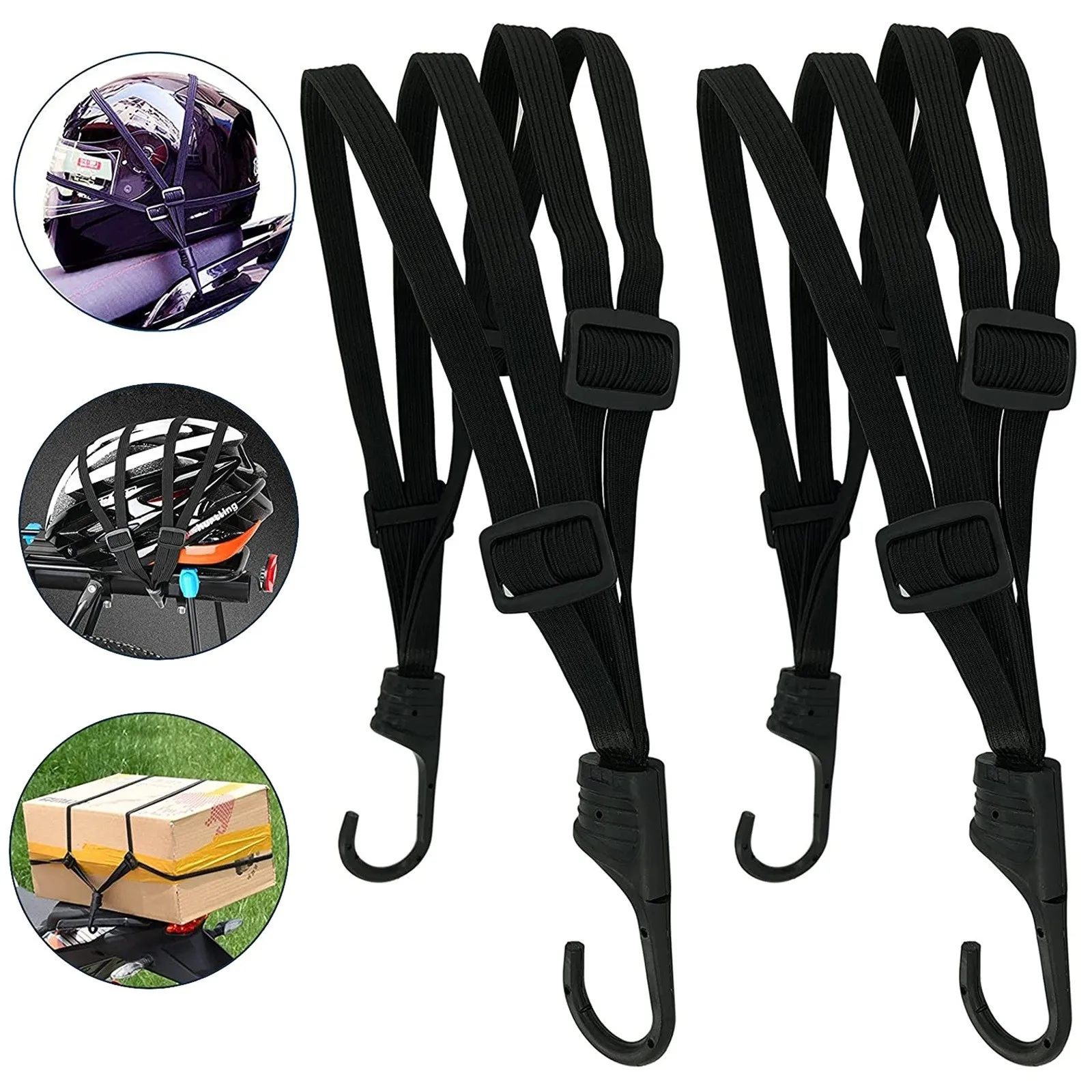 2pcs Bicycle Luggage Rack Carrier   Bicycle Cargo Ra Tied Straps Rope  With Hook - £58.21 GBP