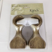Kirsch Round Brackets Set of Two Anodized Bronze 1-3/8&quot; Pole NWT - £15.02 GBP