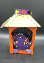 Halloween Decor Hanging Lantern Votive Holder Frog Witch Hat by Giftcraft 596094 - £15.77 GBP