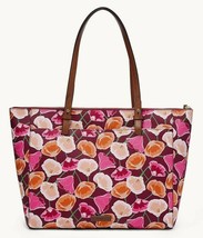 Fossil Rachel Tote Handbag Pink Floral ZB7446664 Brass Hardware NWT $138 Retail - £55.37 GBP