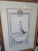 L&#39;Impératrice en Petit Costume Compatible with Antique Print Framed - £374.02 GBP