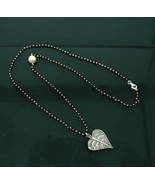 925 sterling silver black beads chain and tree leaf design pendant set172 - €45,85 EUR+
