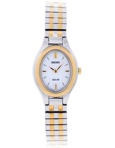 NEW* Seiko SUP104 Solar Two-Tone Stretch Band MSRP $195! - £101.94 GBP