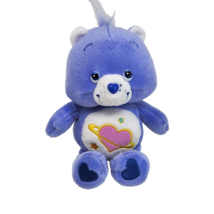 8&quot; 2003 Care Bears Daydream Bear Purple W/ Heart Planet Stuffed Animal Plush Toy - £22.01 GBP