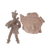 Pre-Columbian Aztec Jaguar Warrior figures and head shard - £1,017.54 GBP