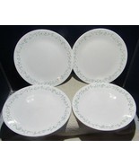 Corelle By Corning &quot;Country Cottage&quot; Set Of 4 Blue and Green Dinner Plat... - £12.46 GBP