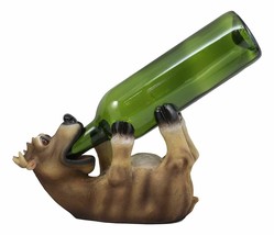 Rustic Cabin Lodge Decor Drunk Comical Deer Wine Bottle Holder Figurine Decor - £23.31 GBP