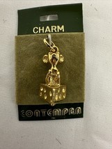 Contempra Gold Tone Charm Mouse on Cheese - $34.62 CAD