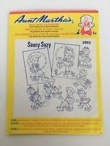 Aunt Marthas Hot Iron Transfers Patterns Saucy Suzy Girl Chores Embroidery 3863 - £3.17 GBP