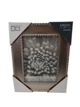 Mikasa Home Accents Bead Frame Picture Photo 5x7 in Silver - £15.75 GBP
