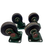 Set Of 4 Rapistan Dematic 4&quot; Steel Forged With roller Bearings Casters - $978.47 MXN