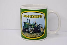 John Deere Harvest Heritage Coffee Mug/Cup w/ Tractor Picture Green &amp; White - $9.89