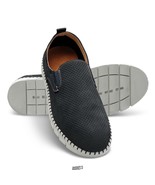 The Gentleman&#39;s Breathable Comfort Leather Slip Ons NAVY 13 PRIMOCX - $64.89 CAD