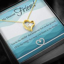 Express Your Love Gifts My Dearest Friend Heart Knot Message Card Forever Neckla - £39.65 GBP