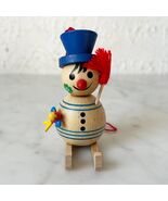 Vintage Steinbach Wooden Christmas Ornament Snowman on Skis Bird-Broom-C... - $684.52 MXN