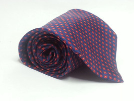 GANT Men Dress Silk Tie Blue Red 3.75&quot; wide 59&quot; long Hand Made in USA - £19.22 GBP