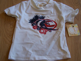 Size 12 Months Ocean Pacific White Navy Red Swim Surf Rash Guard Shirt T... - $12.00